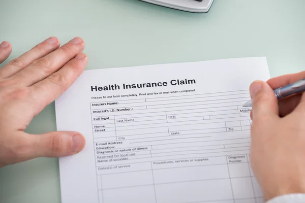 Formulario de reclamación de seguro de salud — Foto de Stock