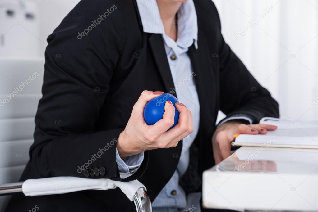 blue stress ball