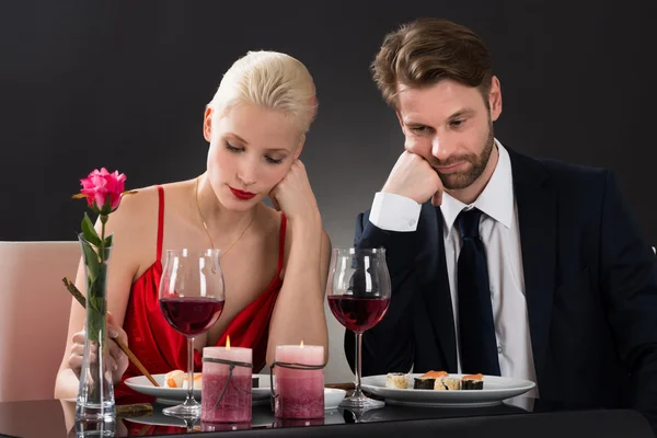 Sad Couple Having Dinner — Stock Photo, Image