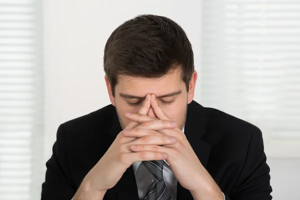 Young Unhappy Businessman — Stock Photo, Image