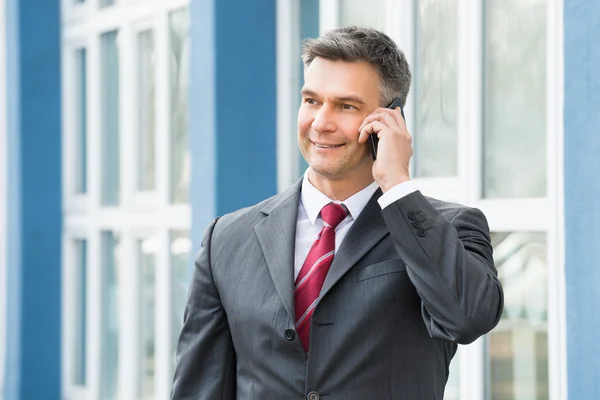 Empresário falando no celular — Fotografia de Stock