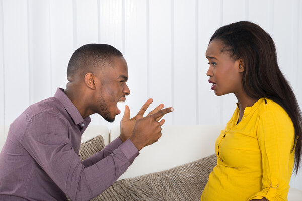 Man Screaming At Woman