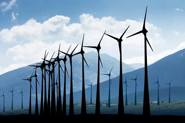 Windmills In A Farmland — Stock Photo, Image