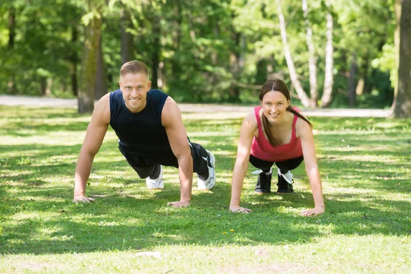 Et par armhevinger i parken. – stockfoto