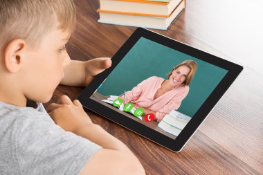 Çocuk video konferans dijital Tablet