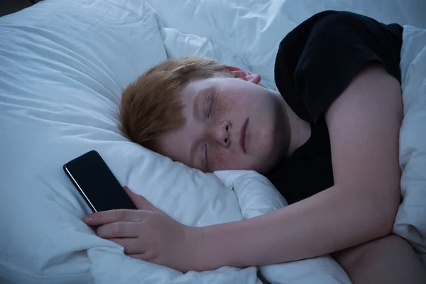 Boy Sleeping On Bed — Stock Photo, Image