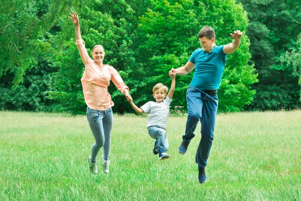 Familie genießt im Park — Stockfoto