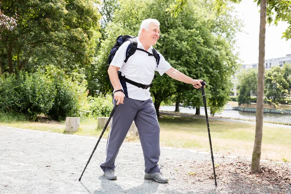Retrato de un senderista masculino mayor —  Fotos de Stock