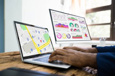 Bilgisayarda Finansal İş Verilerini Kullanan Afrikalı Amerikalı Analist