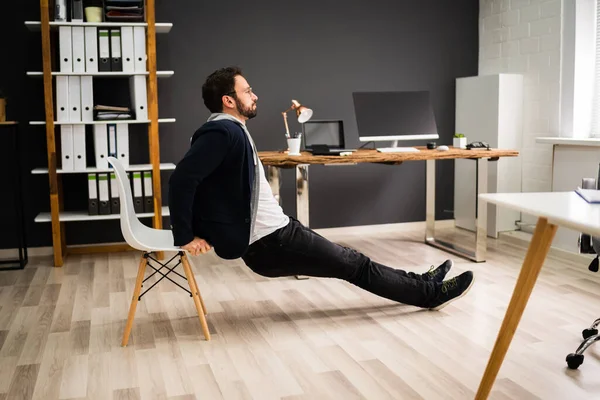 Triceps Dip Chair Workout Exercise At Office Desk