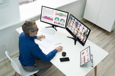 Çevrimiçi Video Konferansı Webinar Toplantı Telework Banner