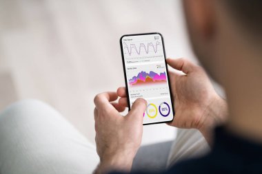 Smartphone 'da Öngörü İşletmesi KPI Veri Teknolojisi Kontrol Paneli