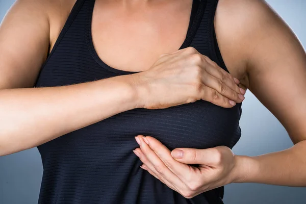 Bröstcancer Och Ache Self Massage Test — Stockfoto