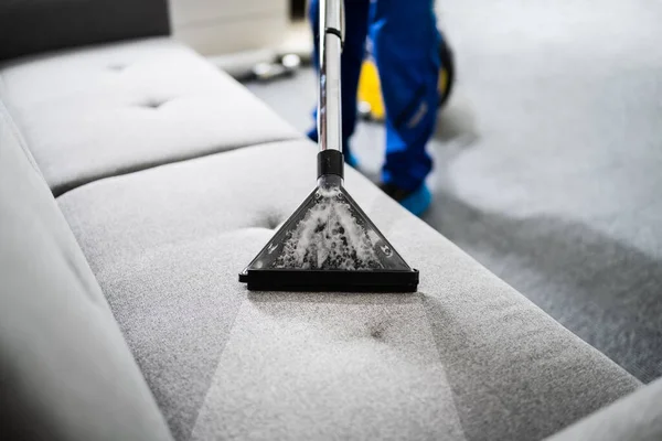 Professional Sofa Cleaning Service Using Vacuum Cleaner