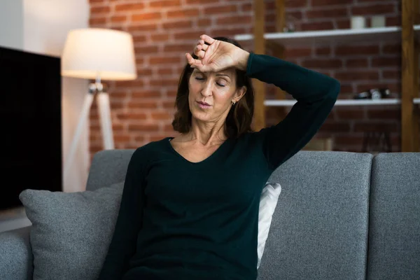 Depressief Met Hoofdpijn Psychiatrische Begeleiding Therapie — Stockfoto