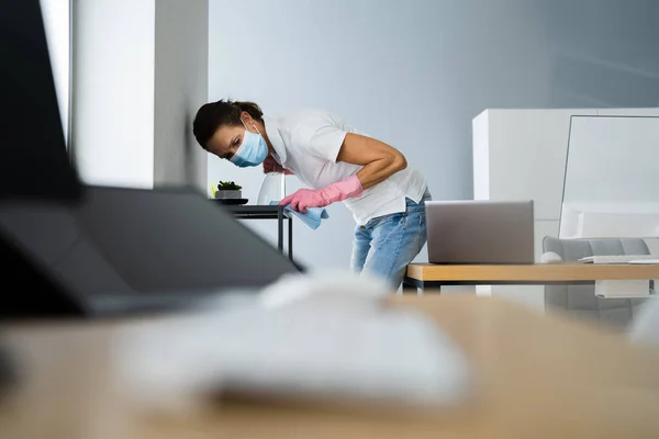 Professional Janitor Office Cleaning Service Face Mask — Stock Photo, Image