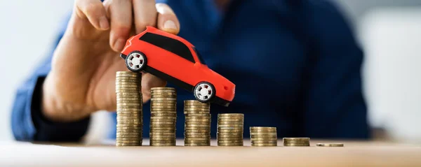 Auto Voertuig Aftakelen Verzekering Lening Reparatie Geld — Stockfoto