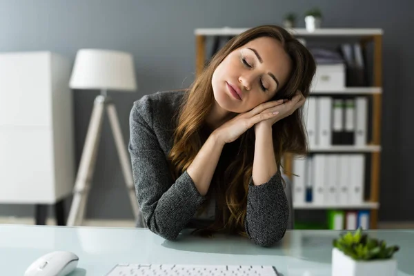 Bored Employee Person Portrait Video Conference Call — Stock Photo, Image