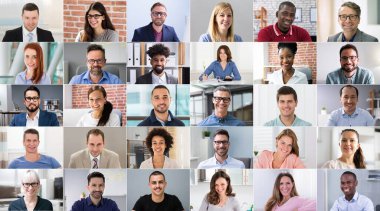 Çevrimiçi Görüntü Konferansı Arama Grubu Sohbet Ekranı