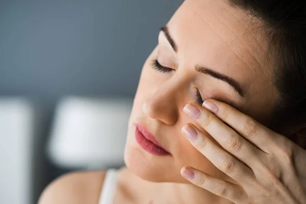 Cansado Agotado Dolor Ojos Problema Ache — Foto de Stock