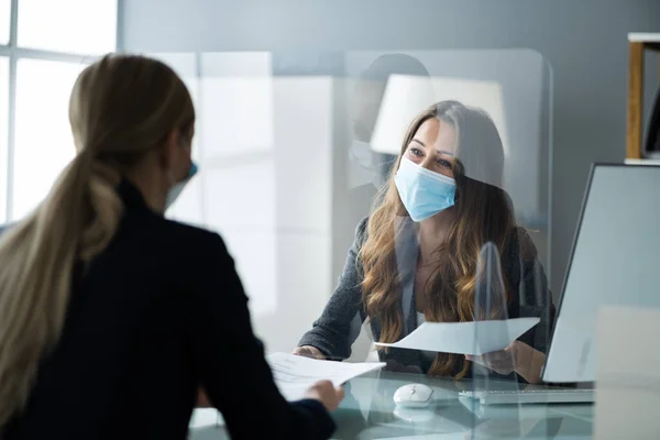Financial Advisor Or Tax Consultant Wearing Medical Face Mask
