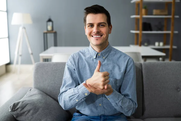 Lenguaje Señas Aprendizaje Adultos Para Sordos — Foto de Stock