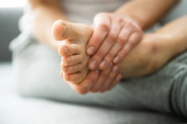 Barefoot Toe Foot Skin Care Treatment — Stock Photo, Image