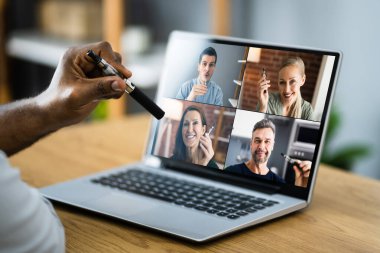 E Sigara İçme molası Sanal Video Konferansı Çağrısı