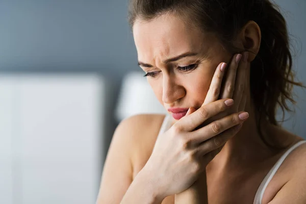 Pijnlijke Tandbederf Tandheelkundige Zorg Pijn — Stockfoto