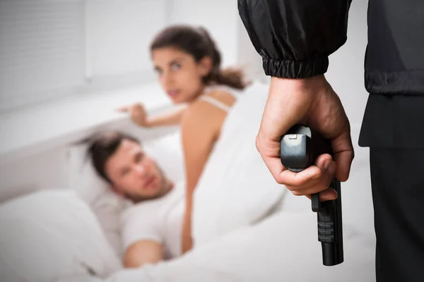 Trair Assassinato Amante Sexo Casal Relacionamento Ciúme — Fotografia de Stock