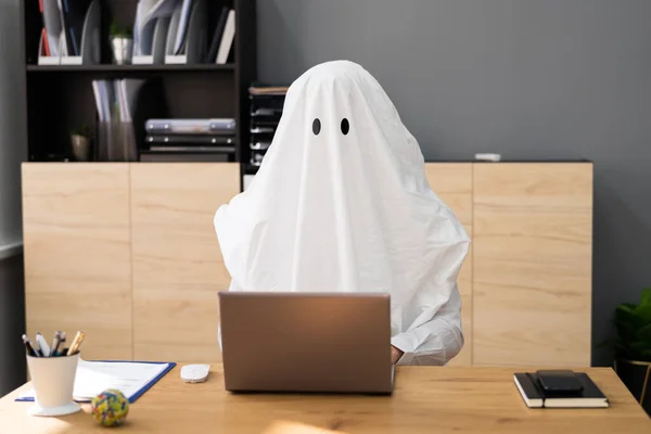 Ghostwriter Office Creative Ghost Writer Using Computer — Stock Photo, Image