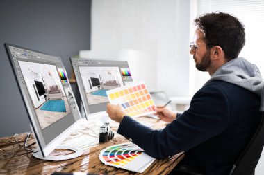 Tablet Üzerine Grafik Sanatçı Tasarımcısı Çizim Çizimi