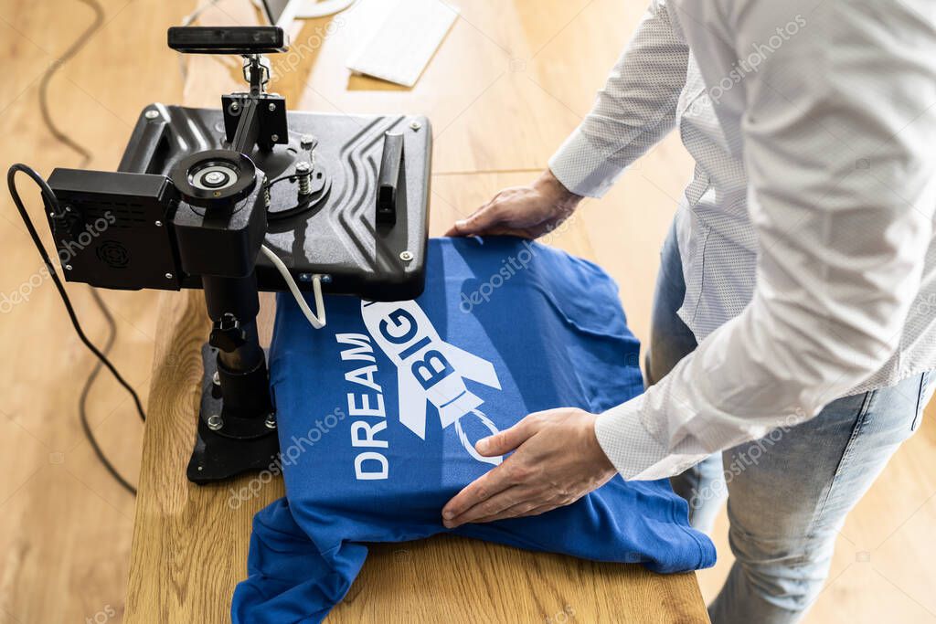 TShirt Print Heat Press. Custom T Shirt Printing Machine