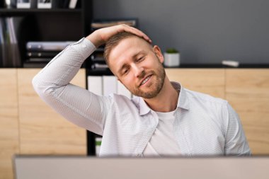 Ofis Ergonomics Boyun Uzatma Egzersizi Masada