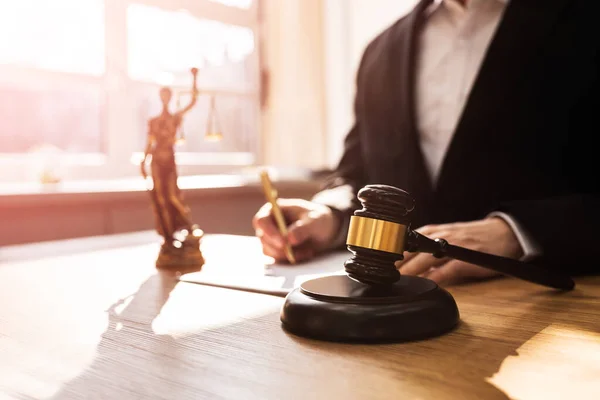 Judge Gavel Court Writing Legal Law Order — Stock Photo, Image