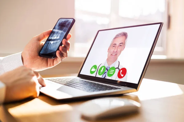 Medical Doctor Online Video Call Dentist — 스톡 사진