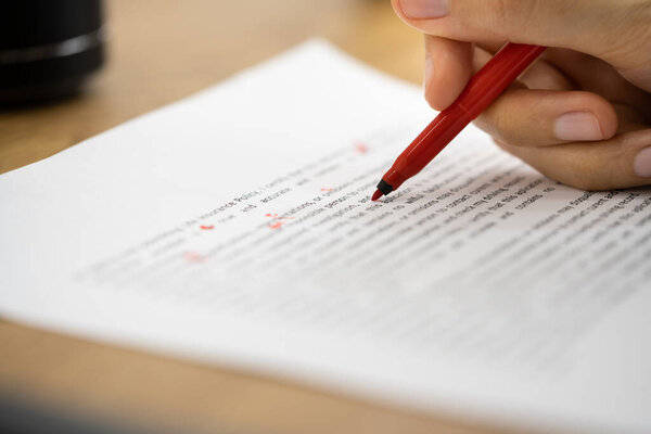 Book Script Or Text Grammar Edit And Spelling Correction