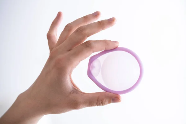 Diafragma Vaginal Preventivmedelsring Spermiedödande Preventivmedel Och Födelsekontroll — Stockfoto