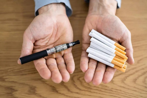 Hand Holding Cigarette Vape Cigar — Stock Photo, Image