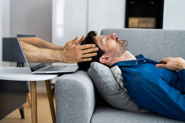 Traitement Virtuel Ligne Thérapie Guérison Énergie Reiki — Photo