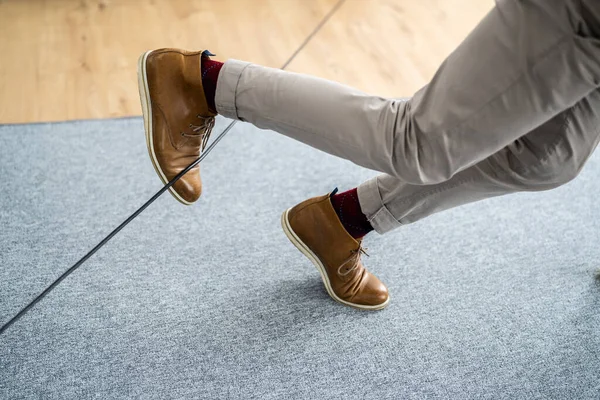 Wire Cord Trip Fall Feet Stumble Cable — Stock Photo, Image