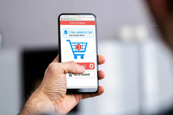 Online Ecommerce Shop Website Mobile Phone — ストック写真