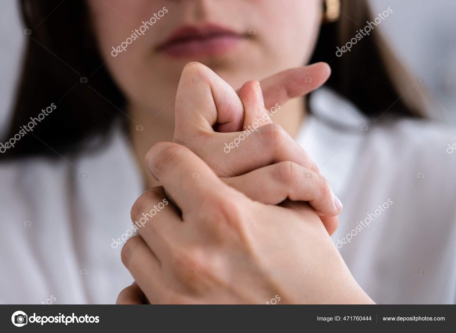 Hand Knuckle Finger Joint Crack Fingers Snap Stock Photo by