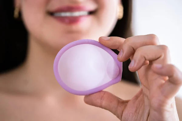 Zwerchfell Vaginal Verhütungsring Spermizid Verhütung Und Geburtenkontrolle — Stockfoto