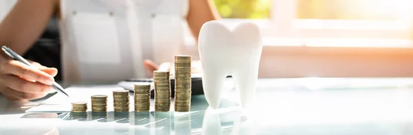 Dental Bill Och Kostnadsfinansiering Tandläkarräkningar — Stockfoto