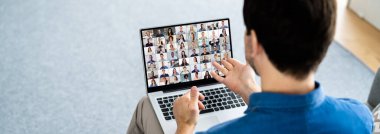Sanal Video Konferansı Çevrimiçi Arama Panoramik Sancağı