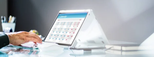 Digitale Kalender Wekelijkse Agenda Hybride Tablet — Stockfoto