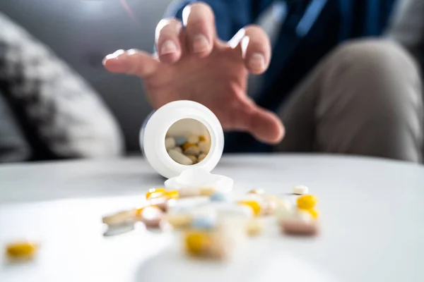 Opioida Abstinenssymptom Och Depression Dålig Smärtmedicinering — Stockfoto