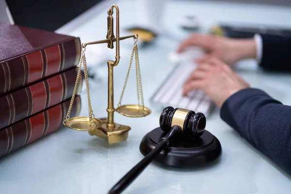 Juridische Technologie Rechtsspraak Technologie Concept — Stockfoto