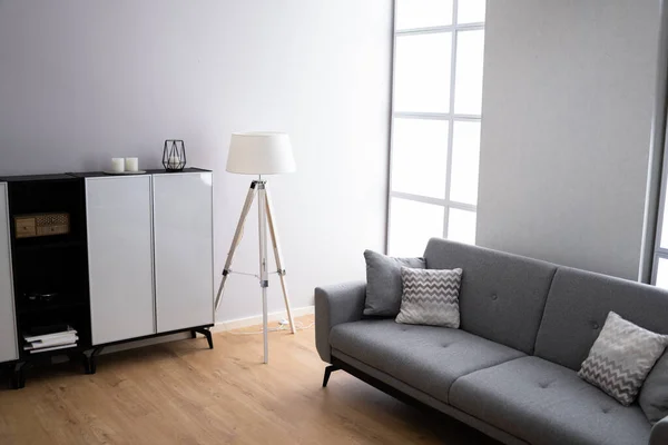 Woonkamer Interieur Met Houten Vloer Sofa — Stockfoto